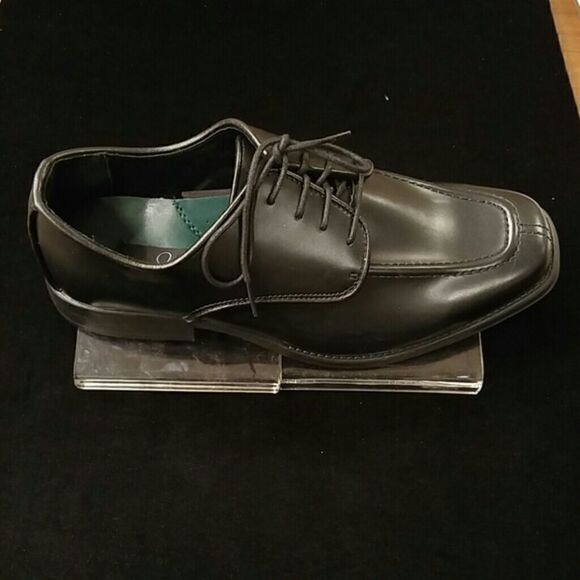JEAN YVES BLACK MATTE MEN'S DRESS SHOE. - Picture 3 of 4